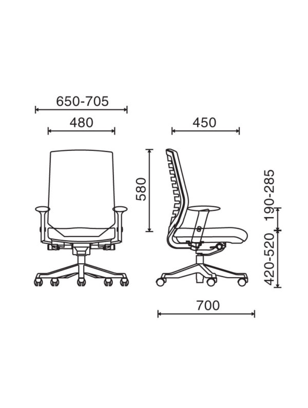 Ghế xoay văn phòng cao cấp Vita 02 - Hình ảnh 5