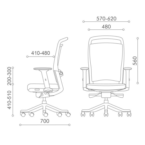 Ghế xoay giám đốc lưng cao Budget Futra-02 - Hình ảnh 5