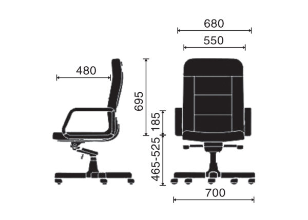 Ghế lãnh đạo da tay gỗ President 02 - Hình ảnh 3