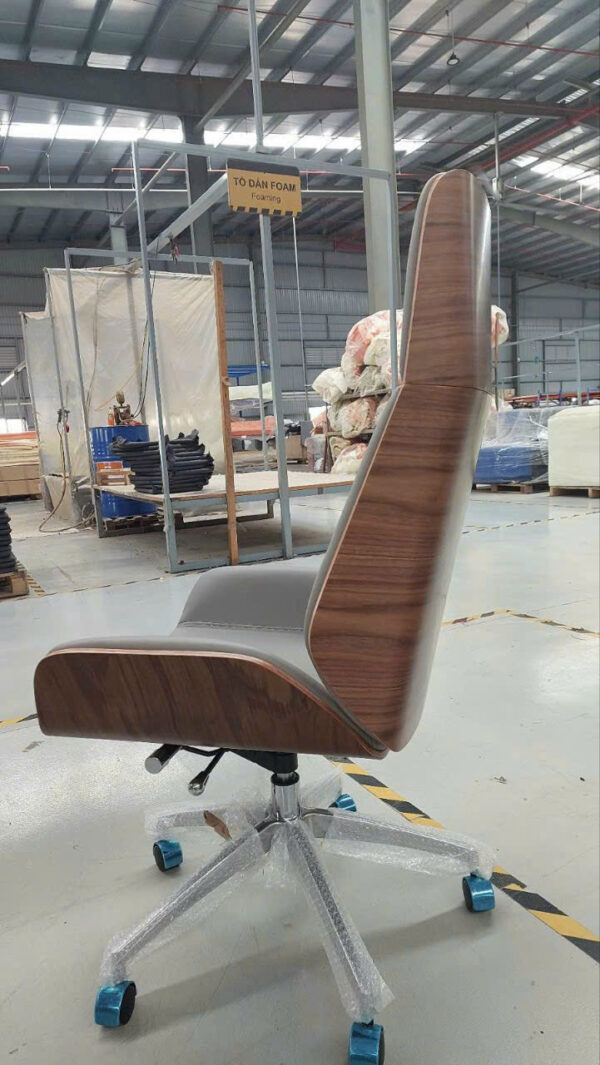Ghế xoay văn phòng lưng da Wood 01 - Ảnh 10