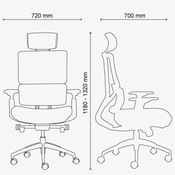 Ghế xoay lãnh đạo ASTON-01 có tựa đầu - Hình ảnh 8