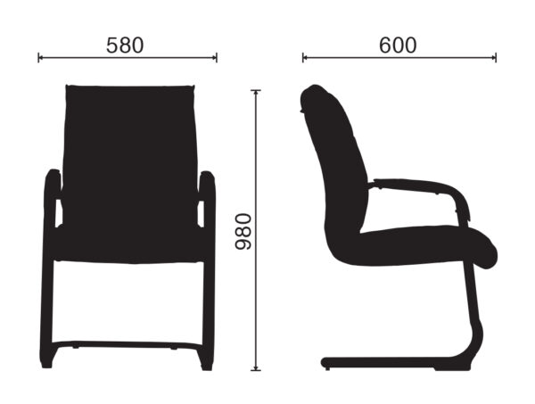 Ghế chân quỳ lưng da M1039 - Hình ảnh 4