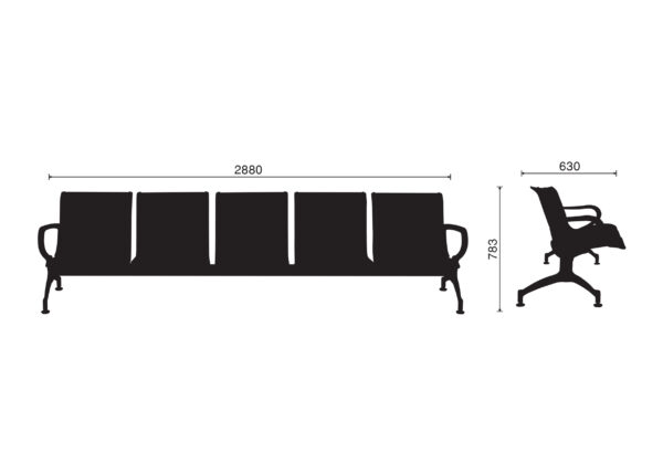 Ghế băng chờ M1075-01 - Hình ảnh 6