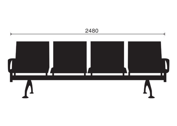 Ghế băng chờ Killy 4 chỗ - Hình ảnh 4