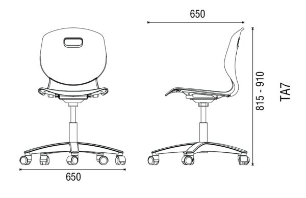Ghế ARC SWIVEL FIXED ANTHRACITE - Hình ảnh 4
